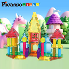 PicassoTiles doors and windows pieces enable imaginative architectural play