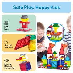 PicassoTiles durable ABS plastic stands up to daily play.