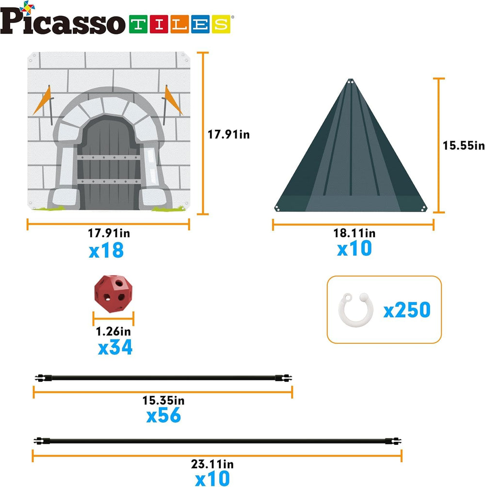PicassoTiles easy to assemble and dismantle pieces for quick rebuilds