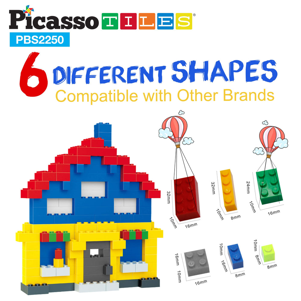 PicassoTiles educational-fun-builds set the stage for imaginative houses, animals, and castles