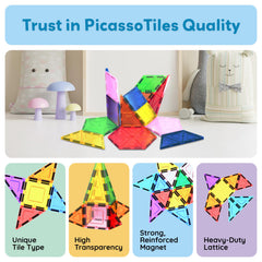 PicassoTiles-educational-problem-solving encourages logical thinking during builds.