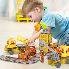 PicassoTiles excavator magnet tile enables hands-on problem solving and spatial reasoning through build-and-learn play