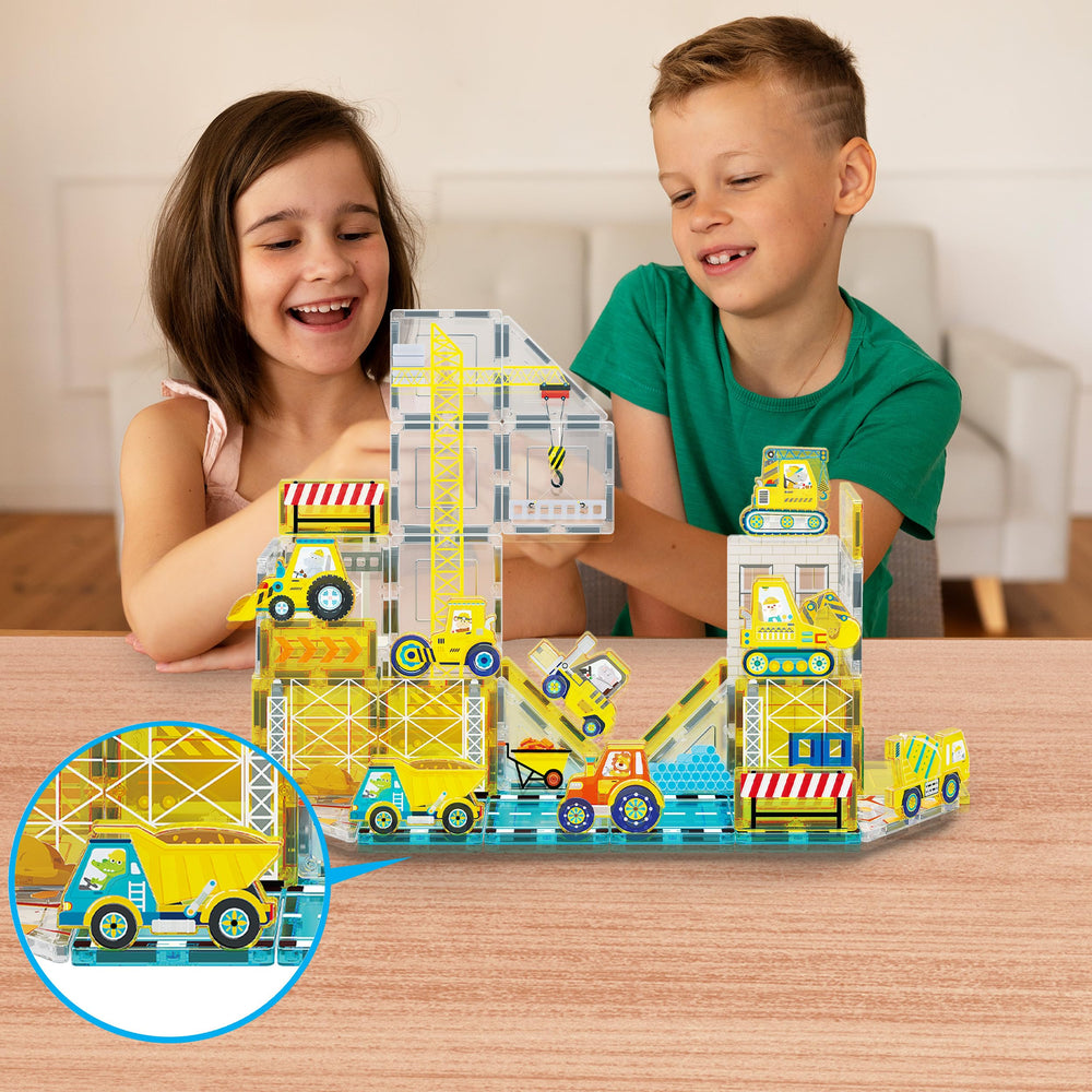 PicassoTiles excavator for hands-on construction play and motor skill development