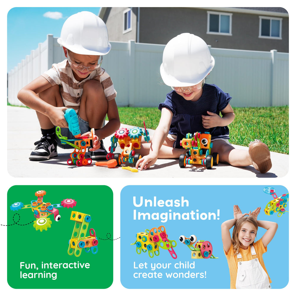 PicassoTiles exploded design instruction illustrating step-by-step ideas for new creations
