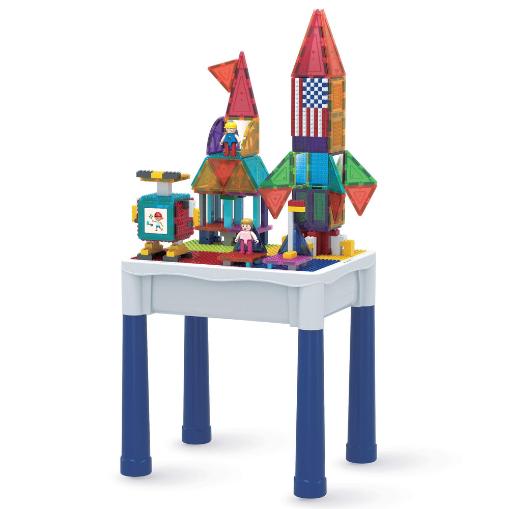 PicassoTiles family-friendly table encourages collaborative and imaginative play.