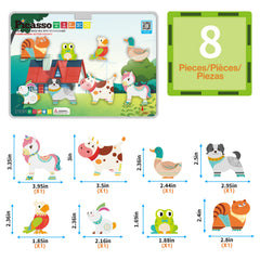 PicassoTiles farm parrot figure sparks storytelling during pretend play.