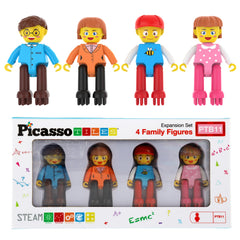 PicassoTiles Hedgehog lock figures set for collaborative play and imaginative building