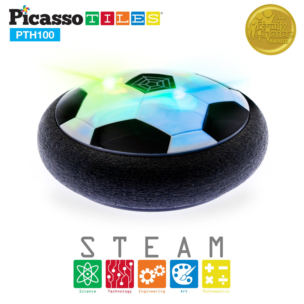 Closeup of PicassoTiles Hoverball soft bumper protecting surfaces during play