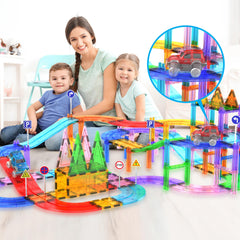 PicassoTiles LED car side view showing sleek design for imaginative racing.