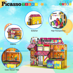 PicassoTiles magnetic building tiles toolkit for creative construction