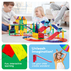 PicassoTiles magnetic connection close-up emphasizes secure joins during racing.