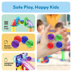 PicassoTiles colorful tiles encourage hands-on learning and visual-spatial exploration.