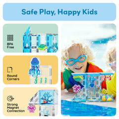 PicassoTiles octopus figure inspires creative connectivity across magnetic tiles.