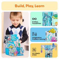 PicassoTiles tropical fish figure brightens aquatic scenes and playtime.