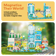 PicassoTiles Metro City compatible sets enable expansive, evolving builds.