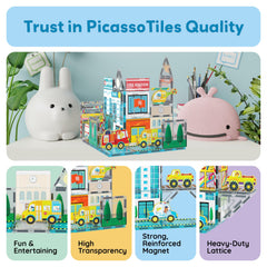 PicassoTiles Metro City educational benefits come from hands-on construction and play.