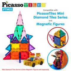 PicassoTiles mini car side view with figures sparks imaginative storytelling adventures