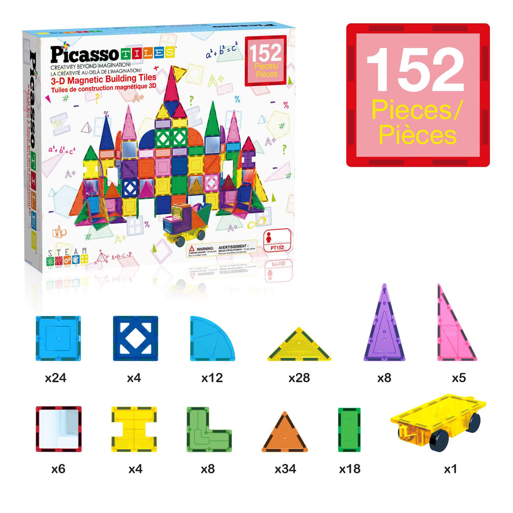 PicassoTiles mirror finish light reflection boosts visual tracking during design play.