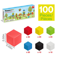 PicassoTiles mix-and-match cubes enable quick 2D and 3D design ideas.