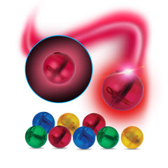 PicassoTiles motion-activated LED marbles glow in the dark for marble run play.