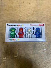 PicassoTiles Ninja action figures closeup with bright colors for pretend play