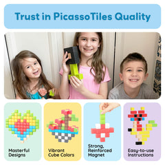 PicassoTiles PMC60 screen-free distraction with tactile building fun.