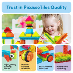 PicassoTiles portable playset travels easily for playdates and trips.