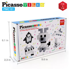 PicassoTiles magnetic connections create stable builds for storytelling and display.