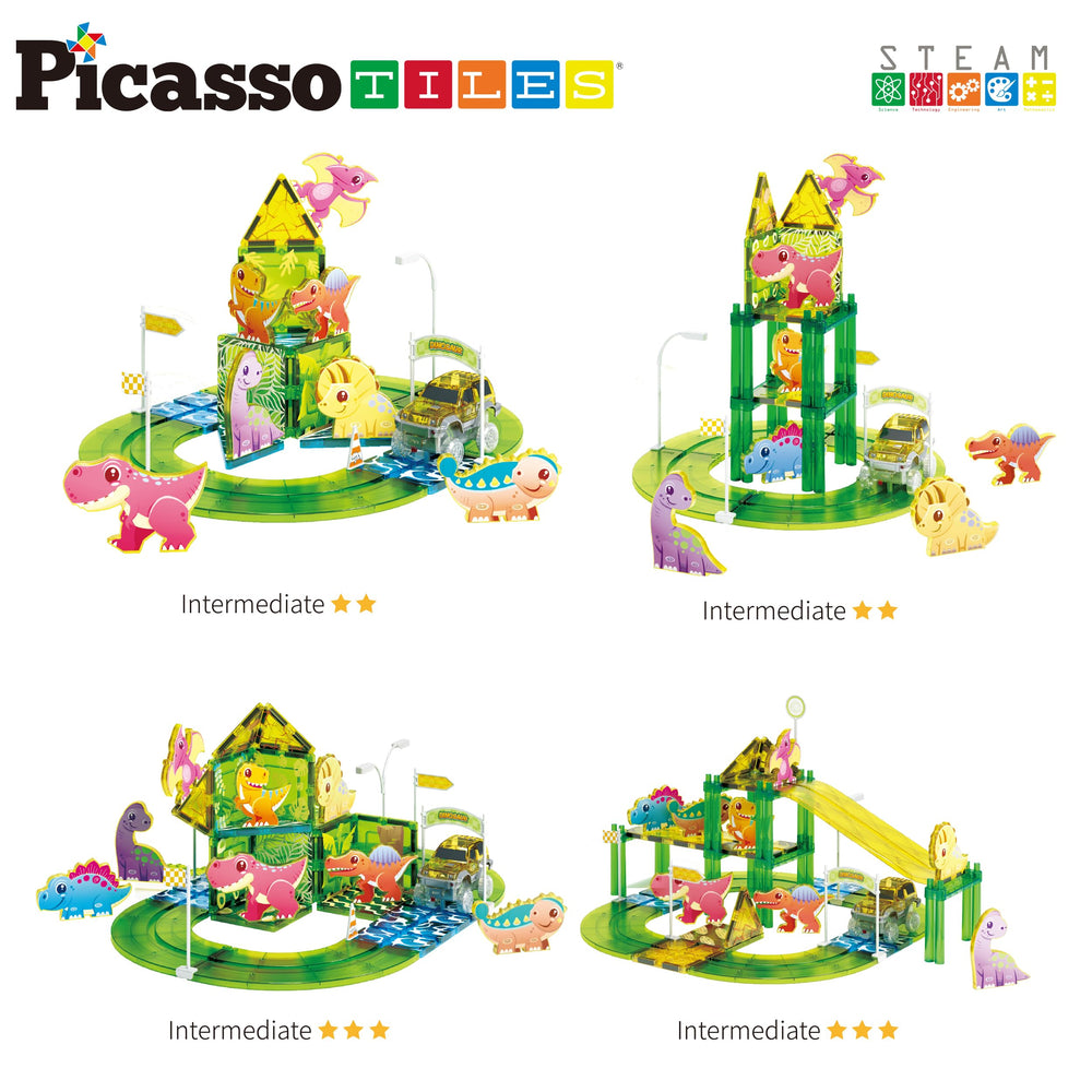 PicassoTiles printed tiles offer themed visuals for engaging builds.