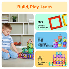PicassoTiles PT42 kids building together to promote teamwork
