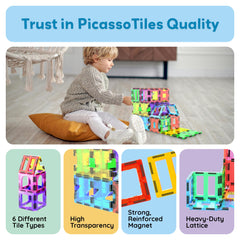 PicassoTiles PT42 magnets in action enabling balance and alignment
