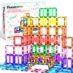 PicassoTiles PT42 see-through tiles for creative magnetic building