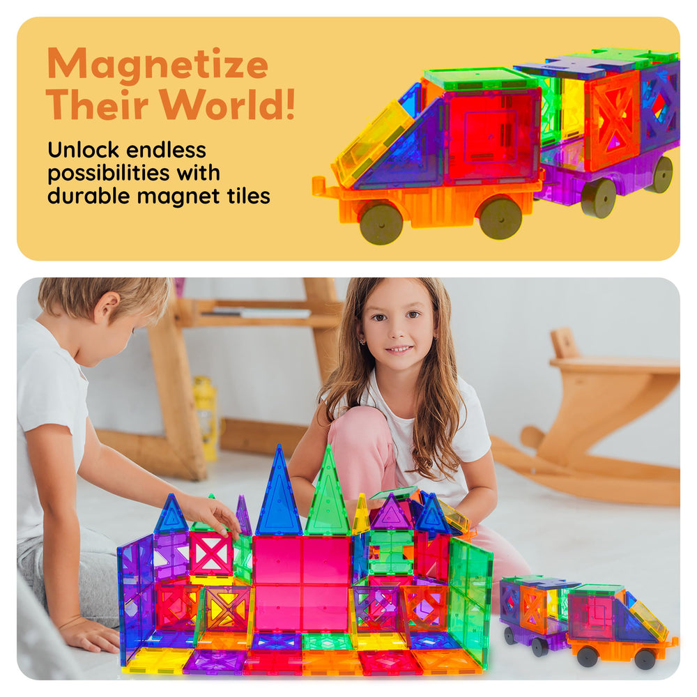PicassoTiles PT82 educational play highlighting color and shape recognition.