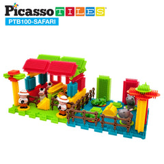 PicassoTiles PTB100 color blocks enable color sorting and recognition.
