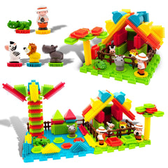 PicassoTiles PTB100 safari hedgehog blocks assembly boosts creativity and fine motor skills.