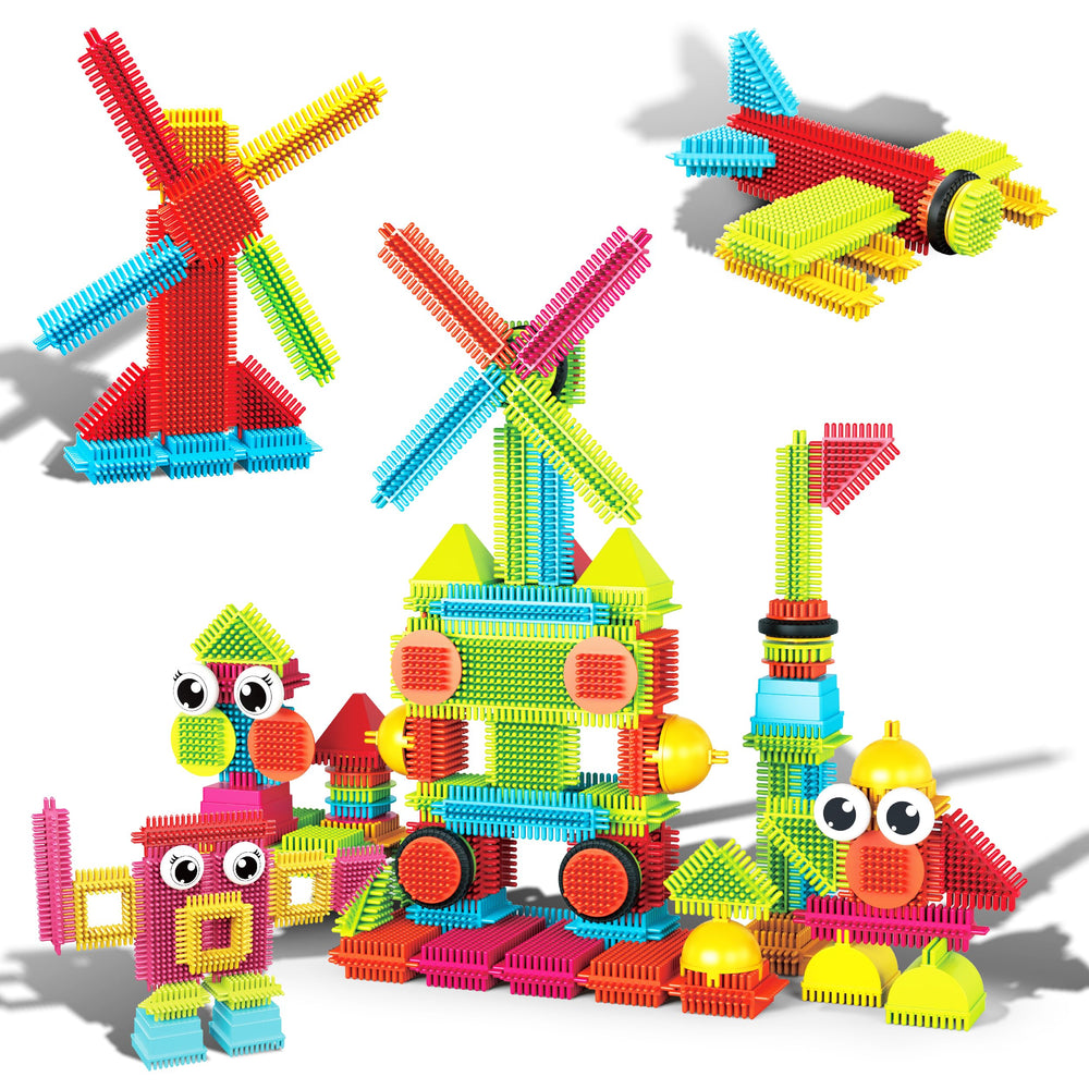 PicassoTiles PTB112 hedgehog blocks for playful construction and tactile learning.