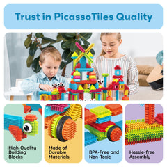 PicassoTiles PTB112 modular tiles construction sparks ideas for architecture.