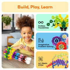 PicassoTiles colorful disc assortment highlights color learning and patterning.