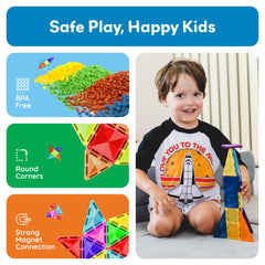 PicassoTiles PTM100 compact travel case for organized play
