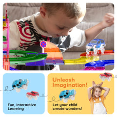 PicassoTiles PTR100 adjustable roads support dynamic kid-driven play flows.