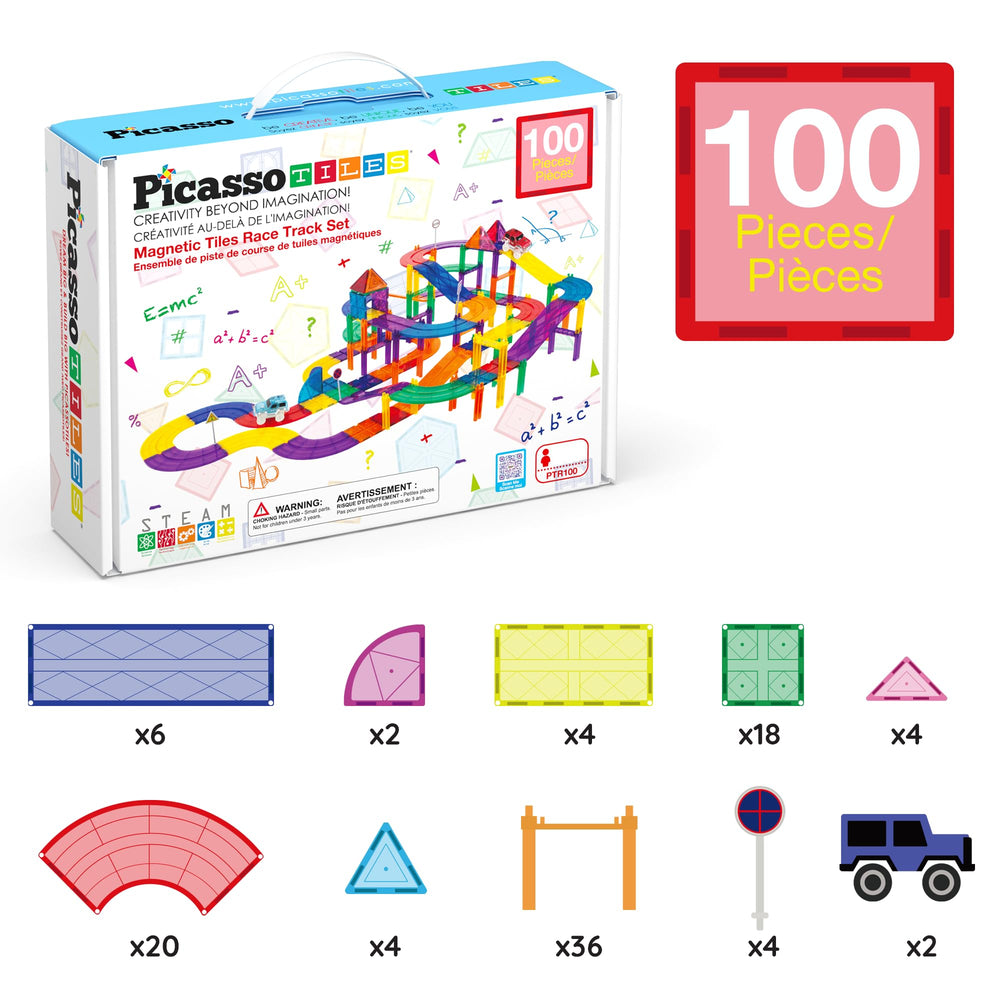 PicassoTiles PTR100 educational play promotes early STEM learning for ages 3+.