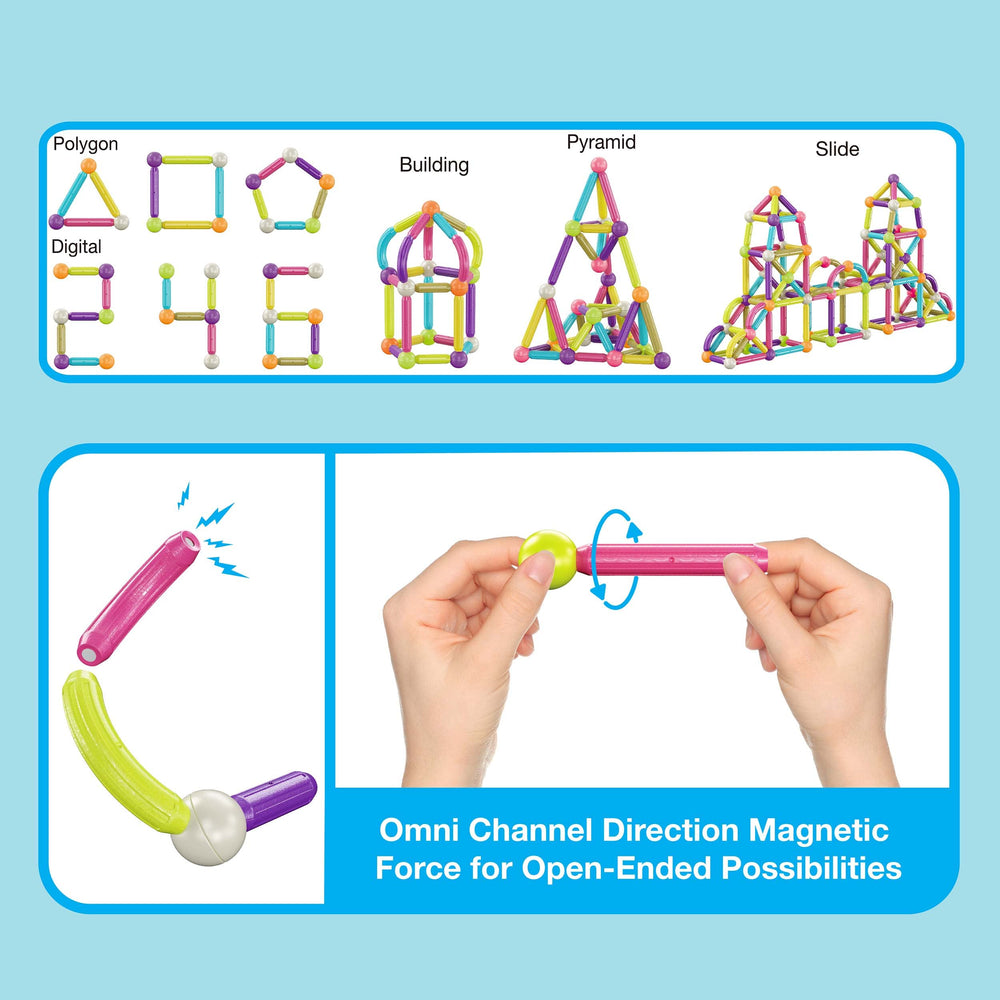 PicassoTiles PTX100 BPA-free ABS components ensure safe, durable hands-on fun