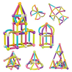 PicassoTiles PTX50 box cover with colorful magnetic sticks promoting creative play and STEM exploration