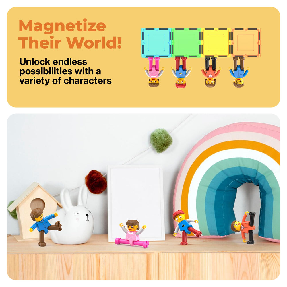 PicassoTiles magnets safely embedded in figures for kid-safe play