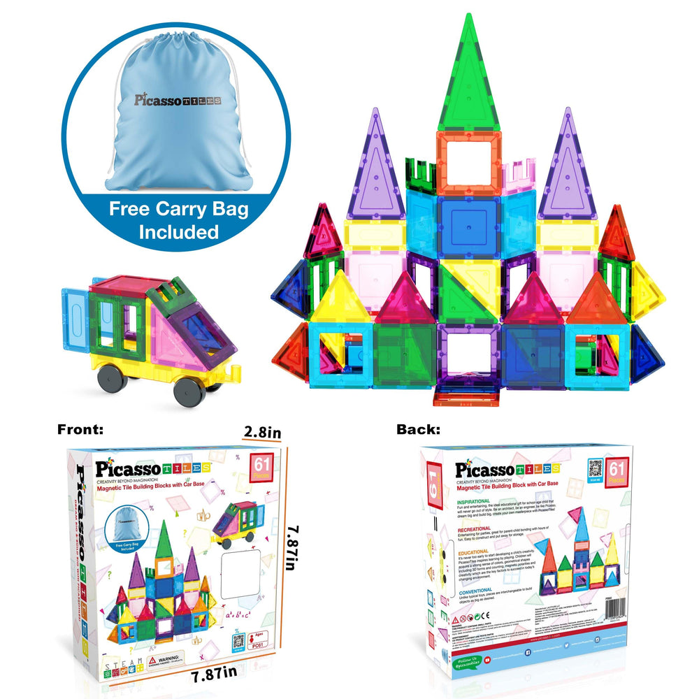 PicassoTiles edge-friendly tiles help prevent bumps during active play.