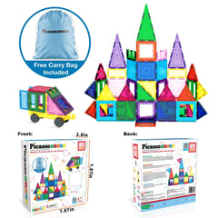 PicassoTiles edge-friendly tiles help prevent bumps during active play.
