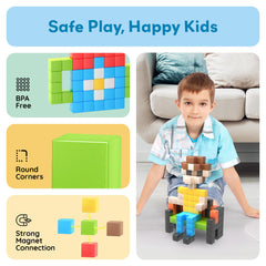 PicassoTiles geometry-focused STEM learning through colorful building blocks.