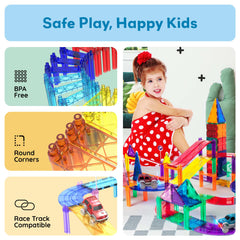 PicassoTiles STEM-minded play supports balance, stability, and critical thinking.