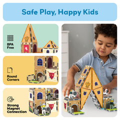 PicassoTiles STEM learning build encourages spatial and fine motor skills