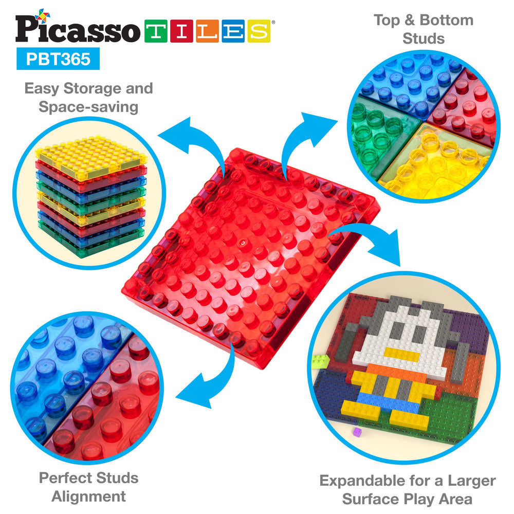 PicassoTiles storage included keeps pieces tidy between playtimes.